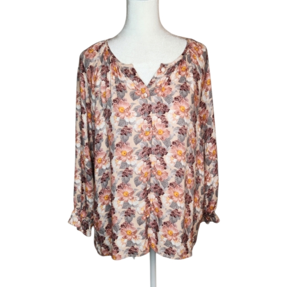Wilfred Aritzia Sensibility Floral Button Down Top Size XS